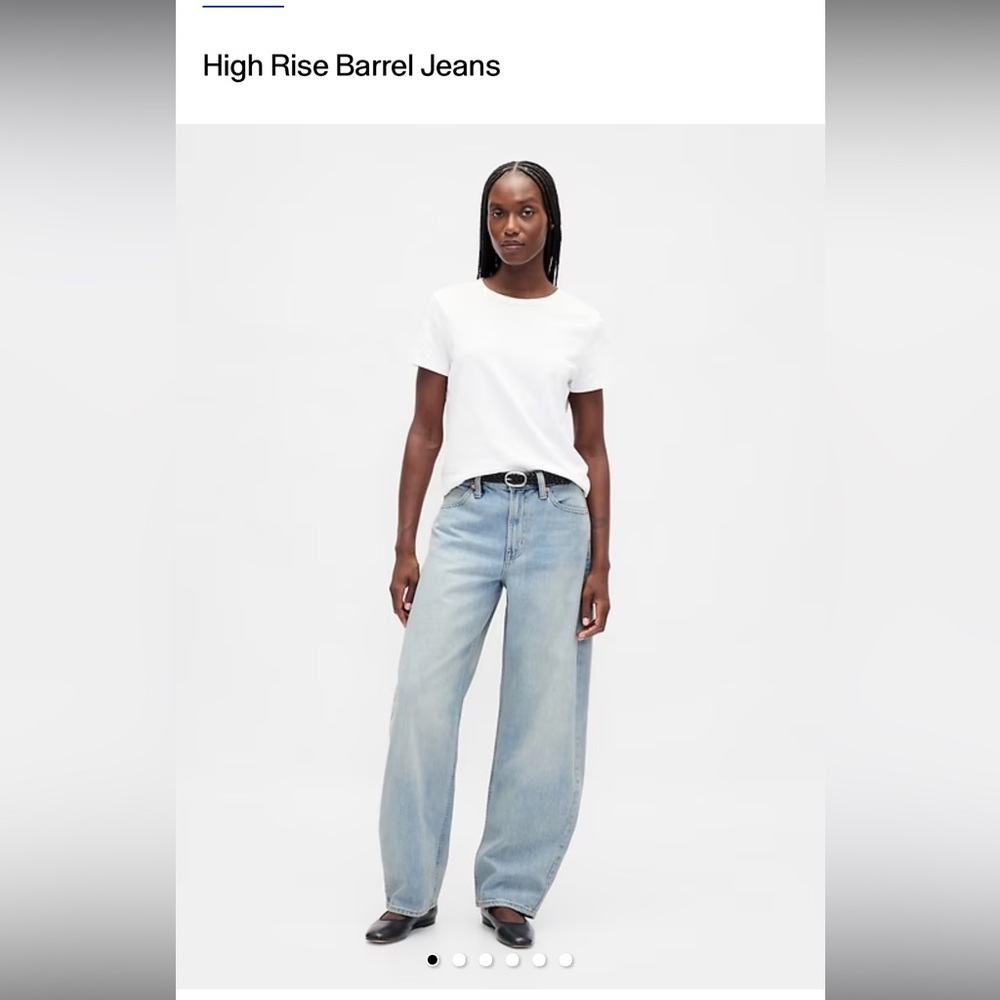 GAP Light Blue High Rise Barrel Jeans